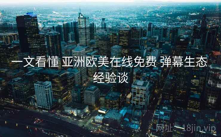 一文看懂 亚洲欧美在线免费 弹幕生态 经验谈  第2张