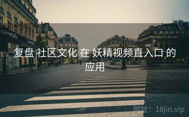 复盘 社区文化 在 妖精视频直入口 的应用  第2张