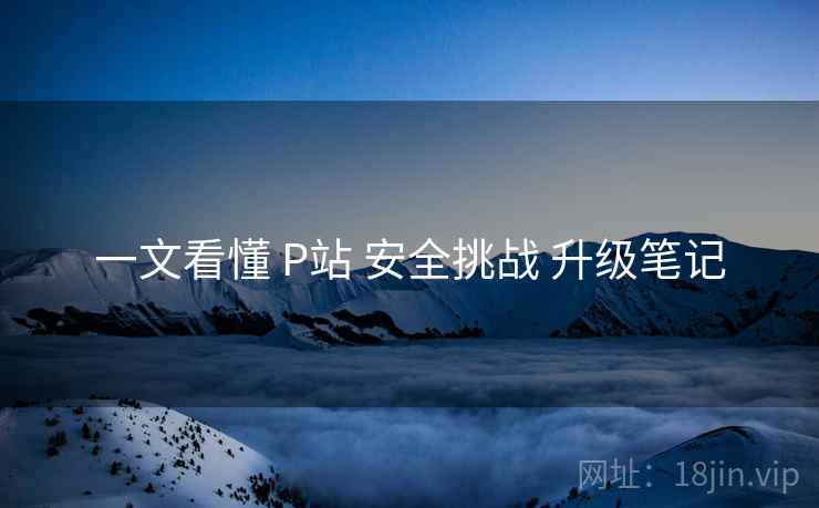 一文看懂 P站 安全挑战 升级笔记  第1张