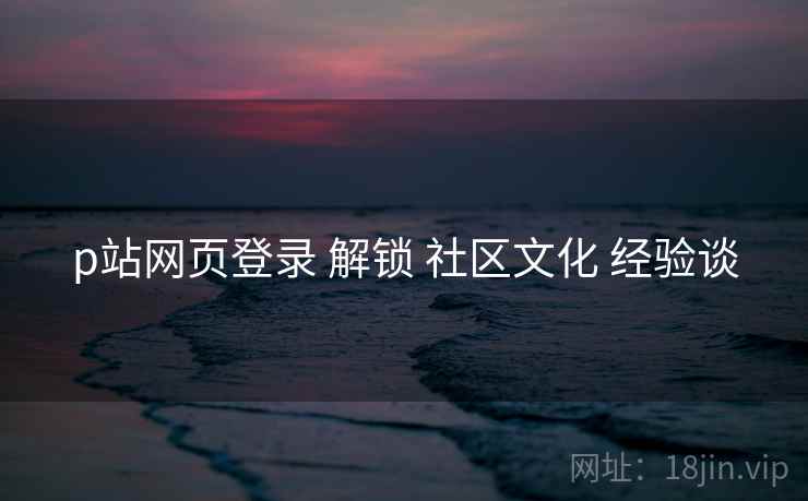 p站网页登录 解锁 社区文化 经验谈  第2张
