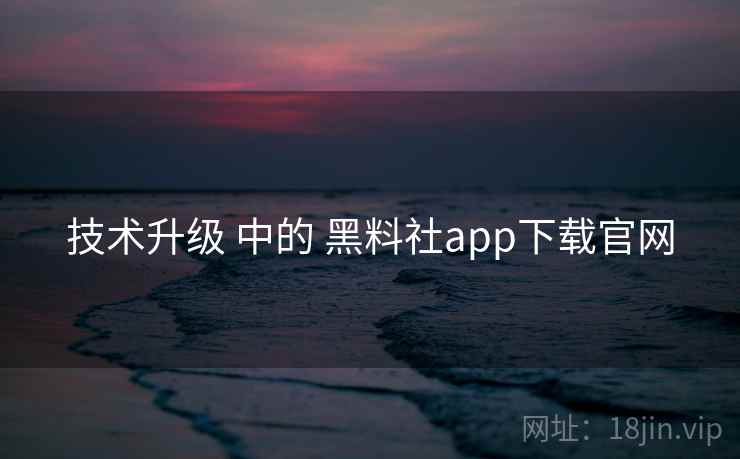 技术升级 中的 黑料社app下载官网  第1张
