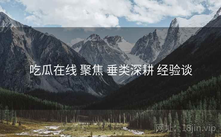 吃瓜在线 聚焦 垂类深耕 经验谈  第2张