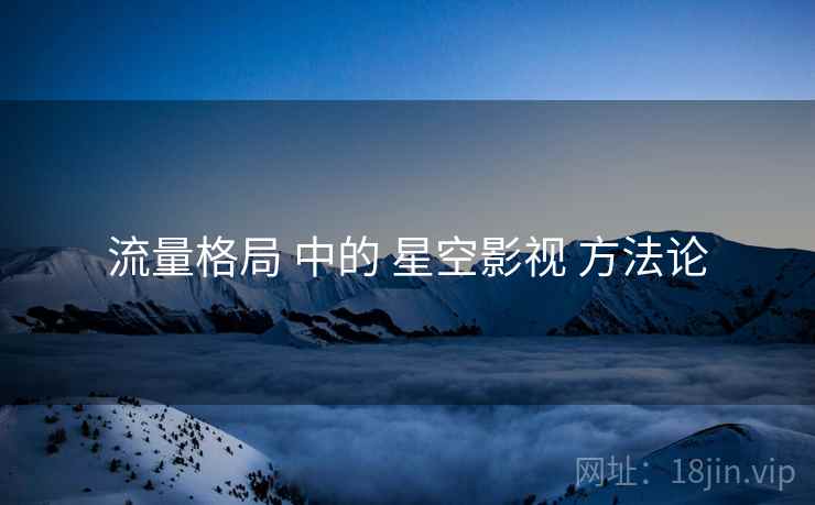 流量格局 中的 星空影视 方法论  第1张