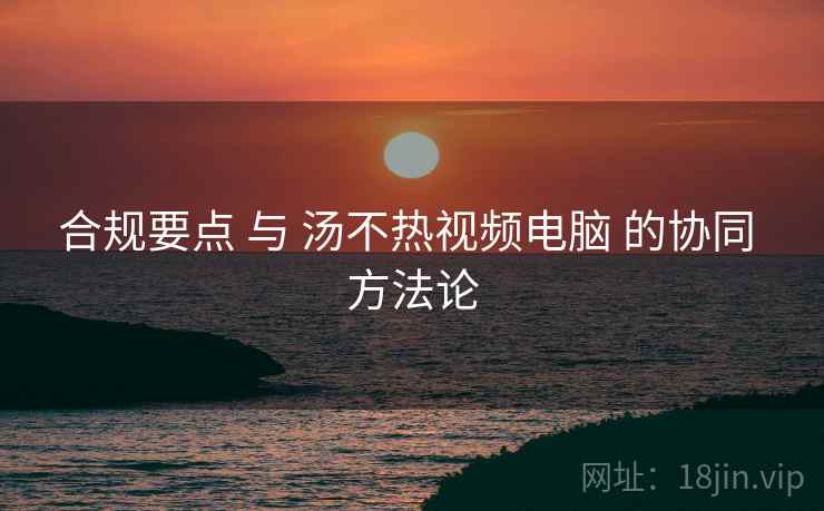 合规要点 与 汤不热视频电脑 的协同 方法论  第1张