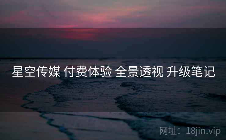 星空传媒 付费体验 全景透视 升级笔记  第2张