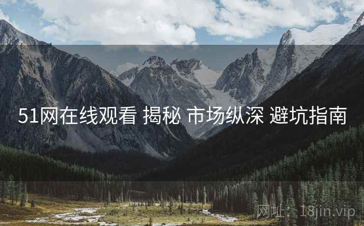 51网在线观看 揭秘 市场纵深 避坑指南  第2张